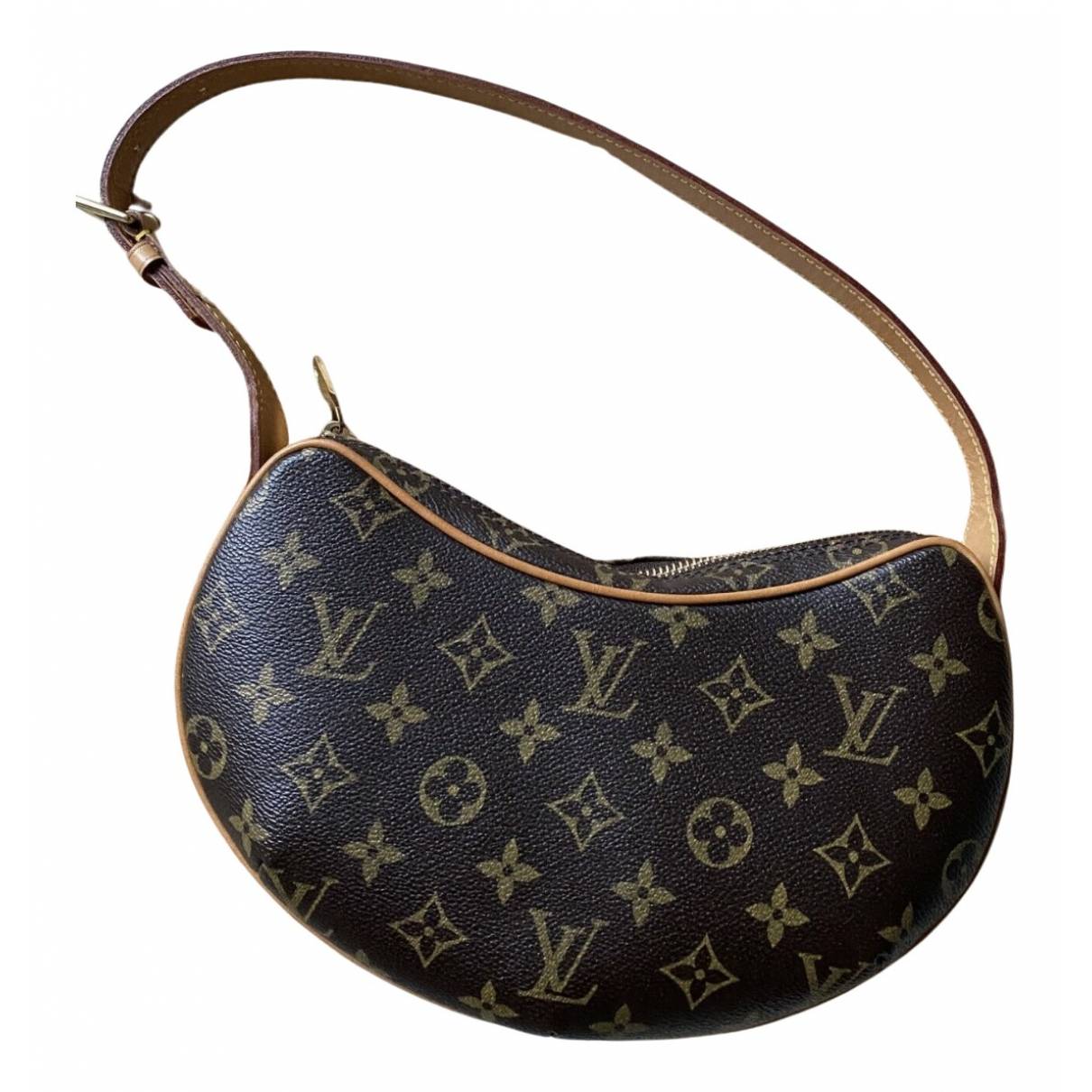 Croissant leather handbag Louis Vuitton Brown in Leather - 28340867