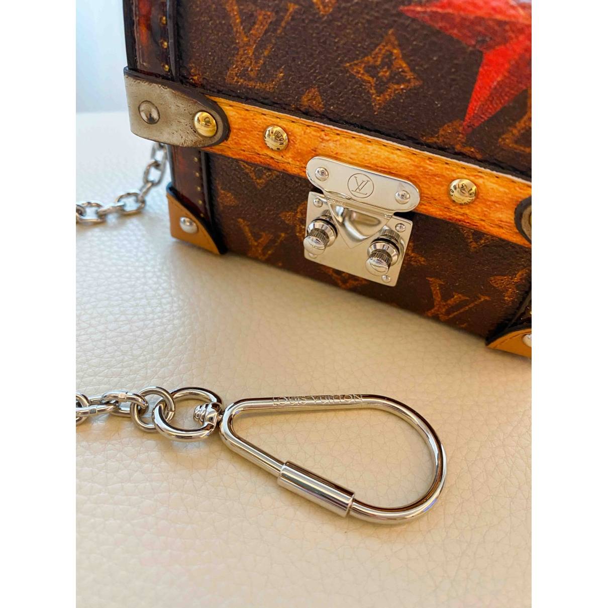Louis Vuitton Monogram Canvas Essential Trunk Key Chain and Bag