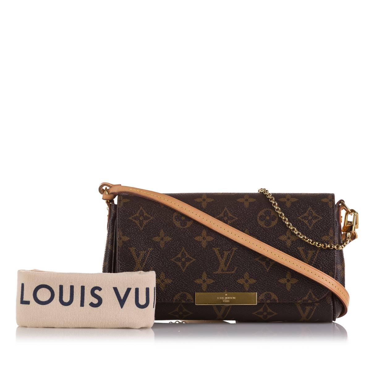 Louis Vuitton - Authenticated Favorite Handbag - Leather Brown Plain for Women, Very Good Condition