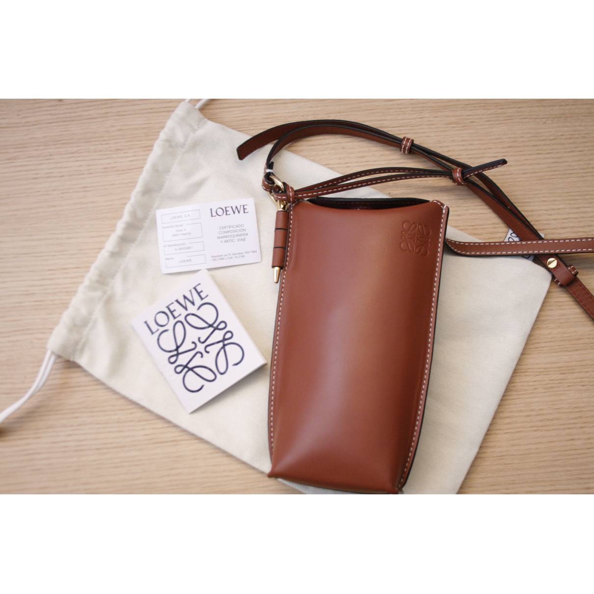 LOEWE Gate Pocket Shoulder Bag One Diagonal Python Pattern Leather