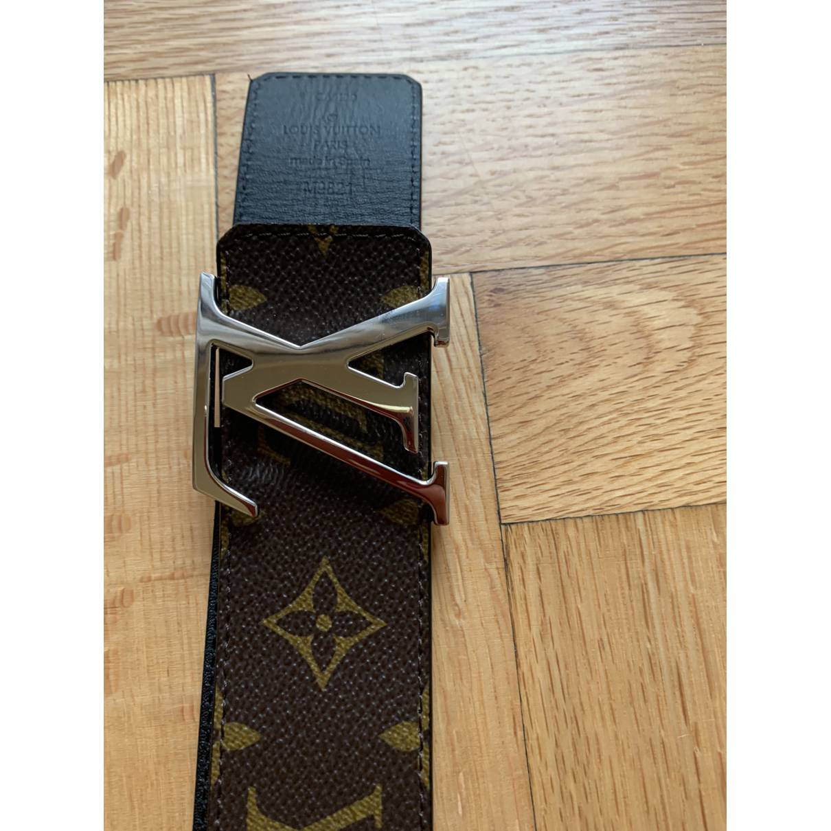 Initiales leather belt Louis Vuitton Brown size 100 cm in Leather - 33742492