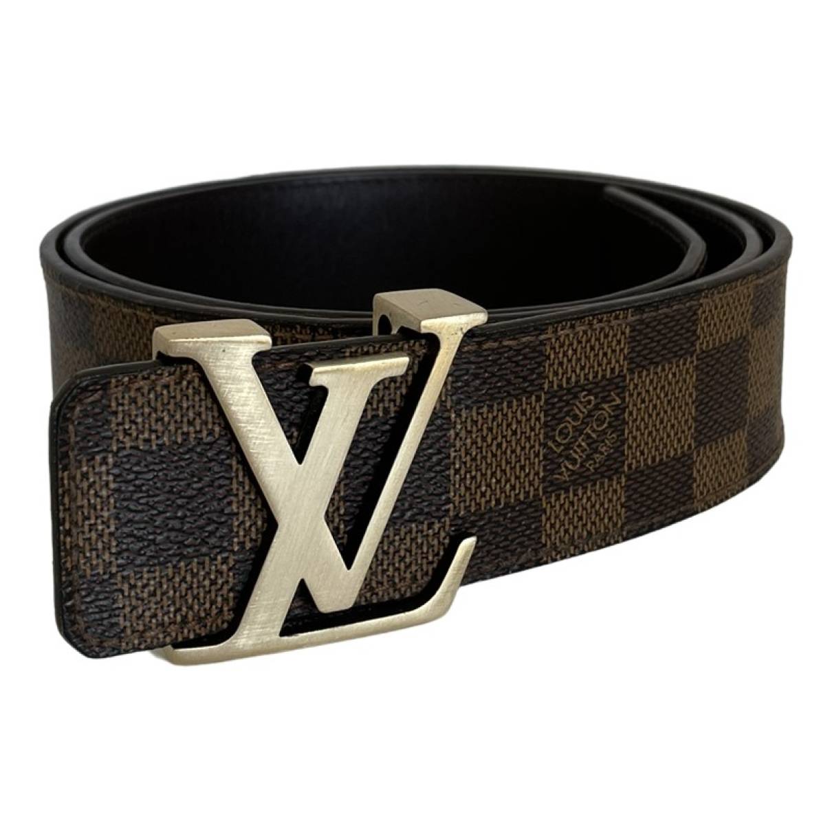 Initiales leather belt Louis Vuitton Brown size 85 cm in Leather - 34840310