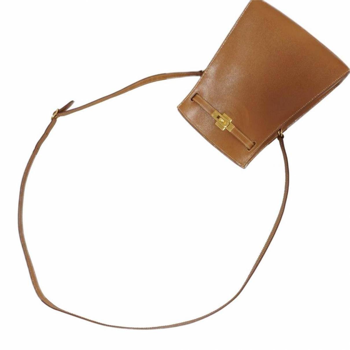 Kelly sport leather handbag Hermès Brown in Leather - 35978380