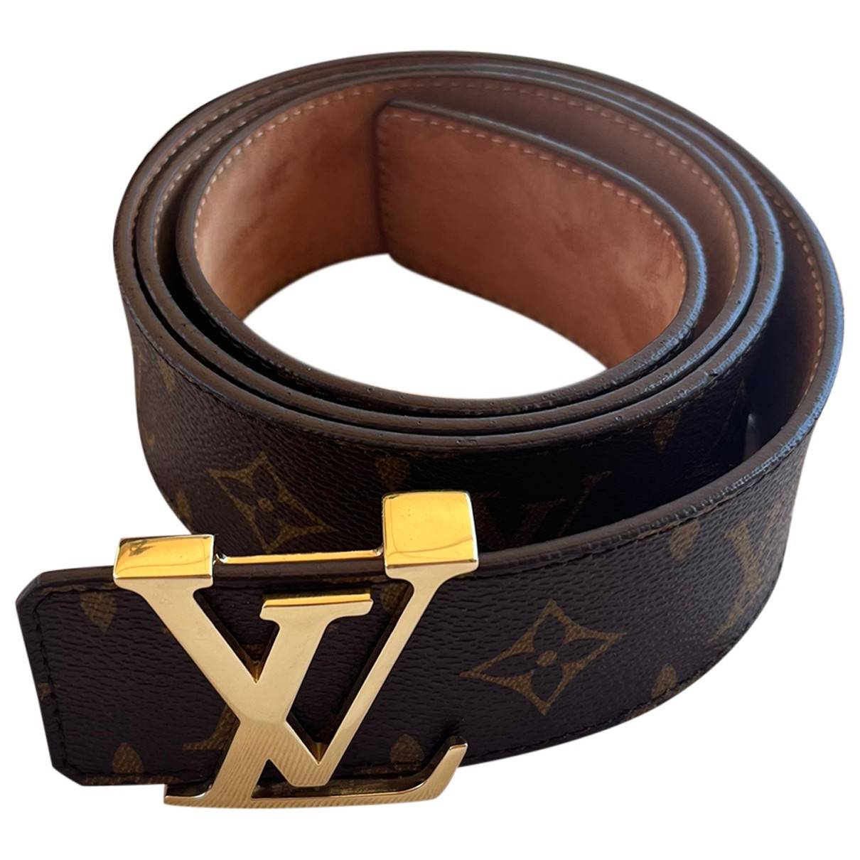 Initiales leather belt Louis Vuitton Black size 100 cm in Leather