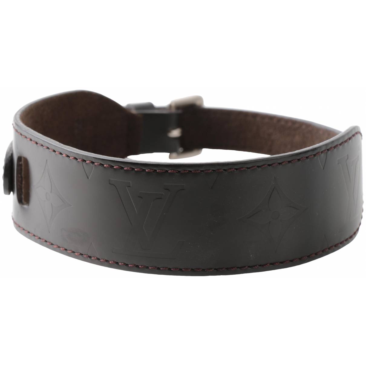 Essential v leather bracelet Louis Vuitton Brown in Leather - 35079026