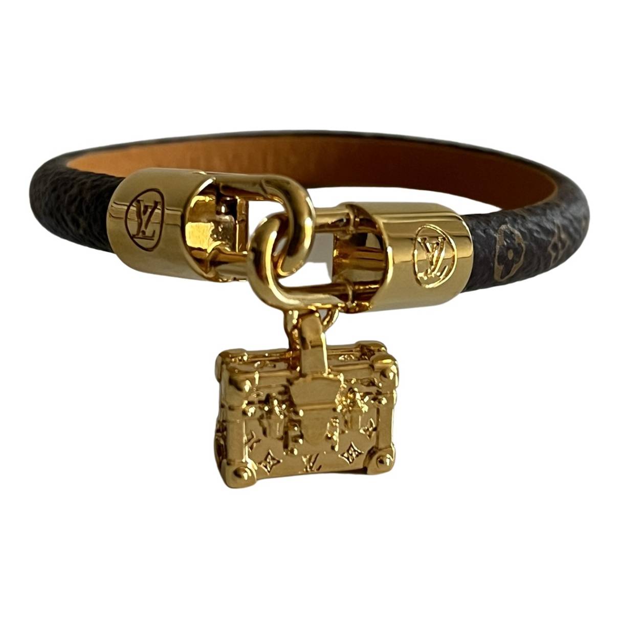 Leather bracelet Louis Vuitton Brown in Leather - 31618878