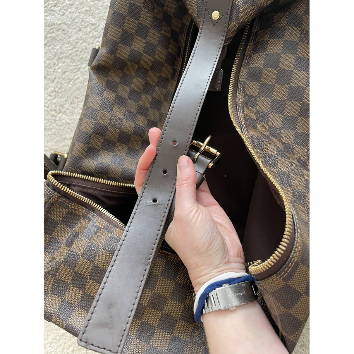 Leather travel bag Louis Vuitton Brown in Leather - 32907319