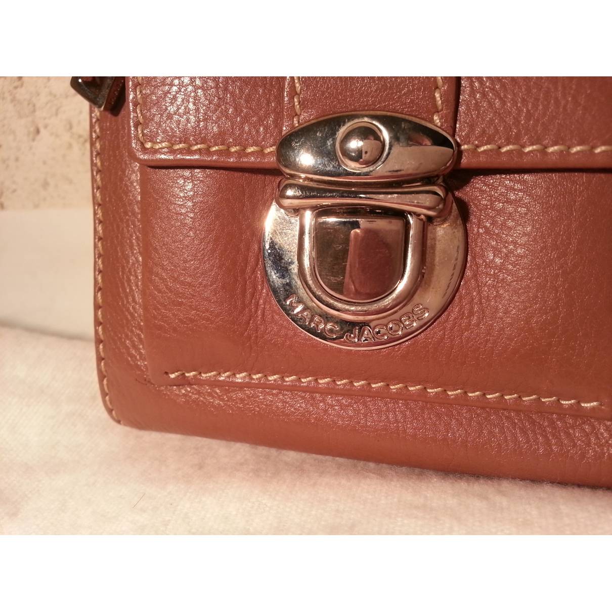 Leather clutch bag Marc Jacobs Brown in Leather - 33126711