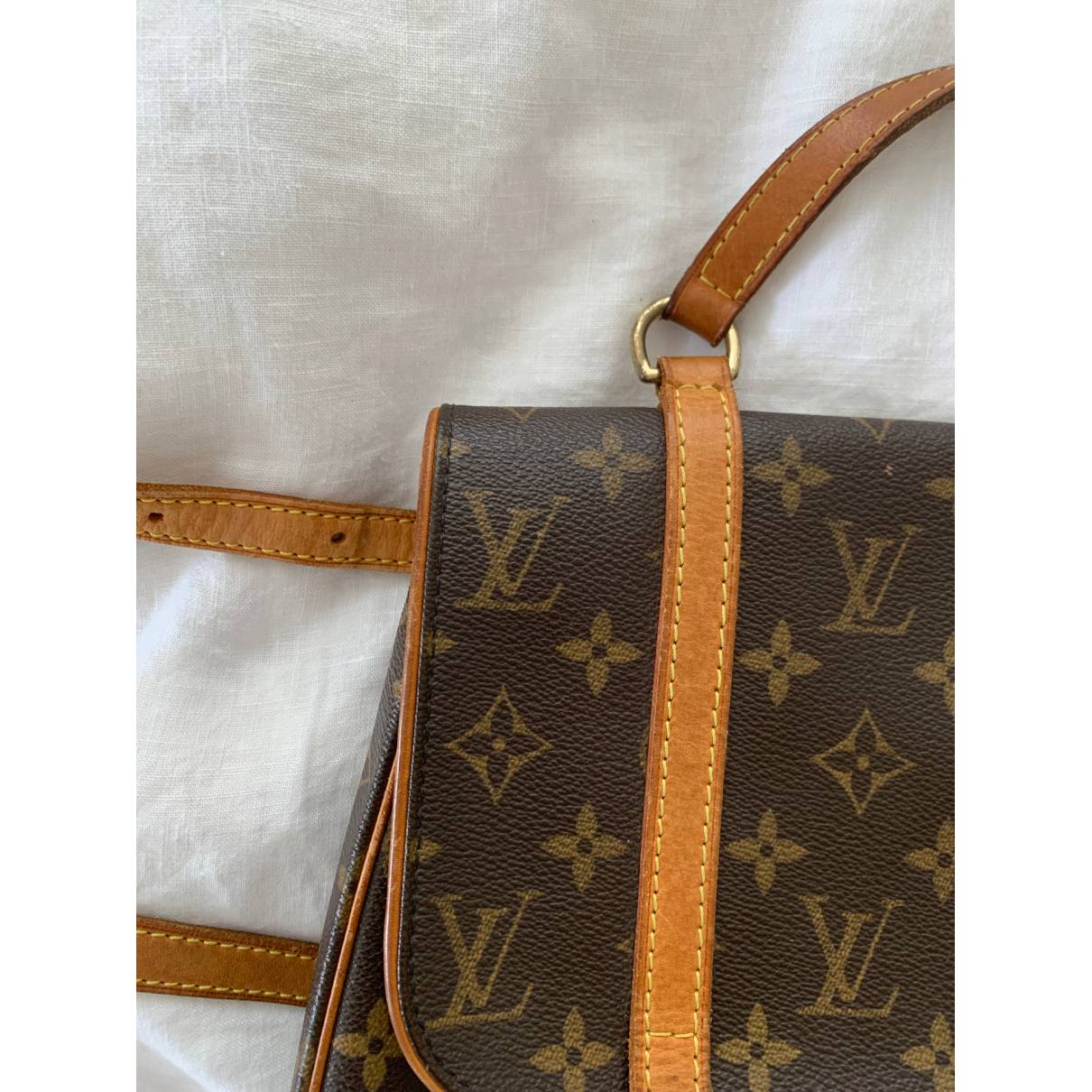 Marelle vintage leather backpack Louis Vuitton Brown in Leather