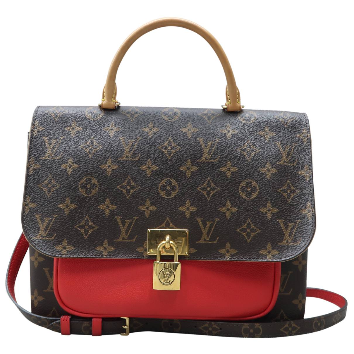 Louis Vuitton - Authenticated Marignan Handbag - Leather Brown Plain for Women, Good Condition