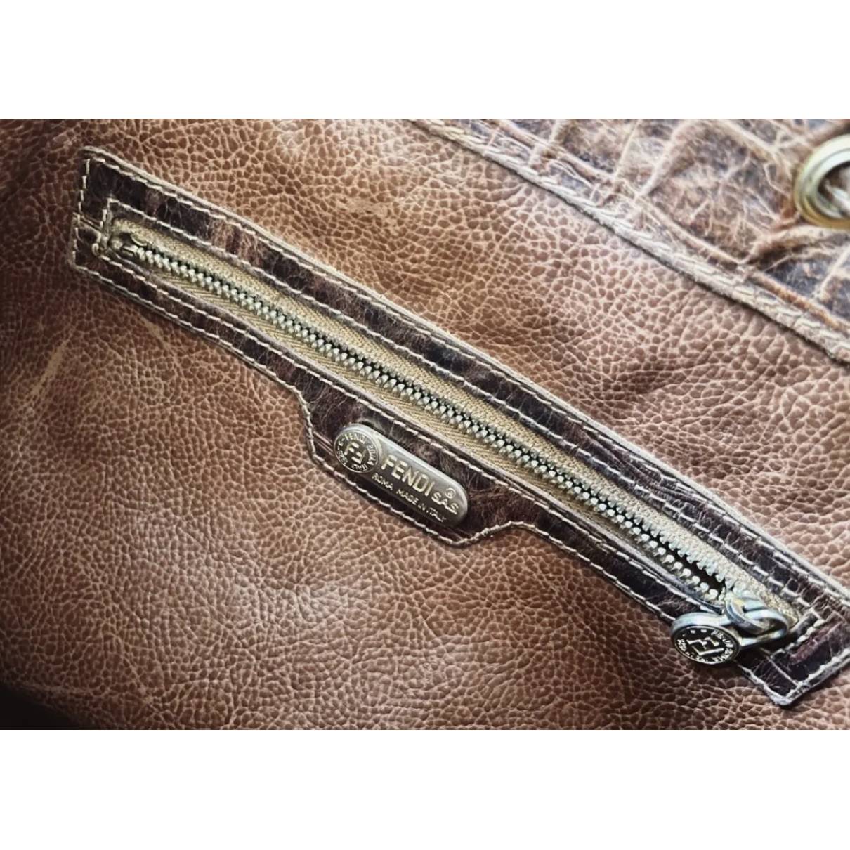 Mon trésor leather crossbody bag Fendi Brown in Leather - 33826841