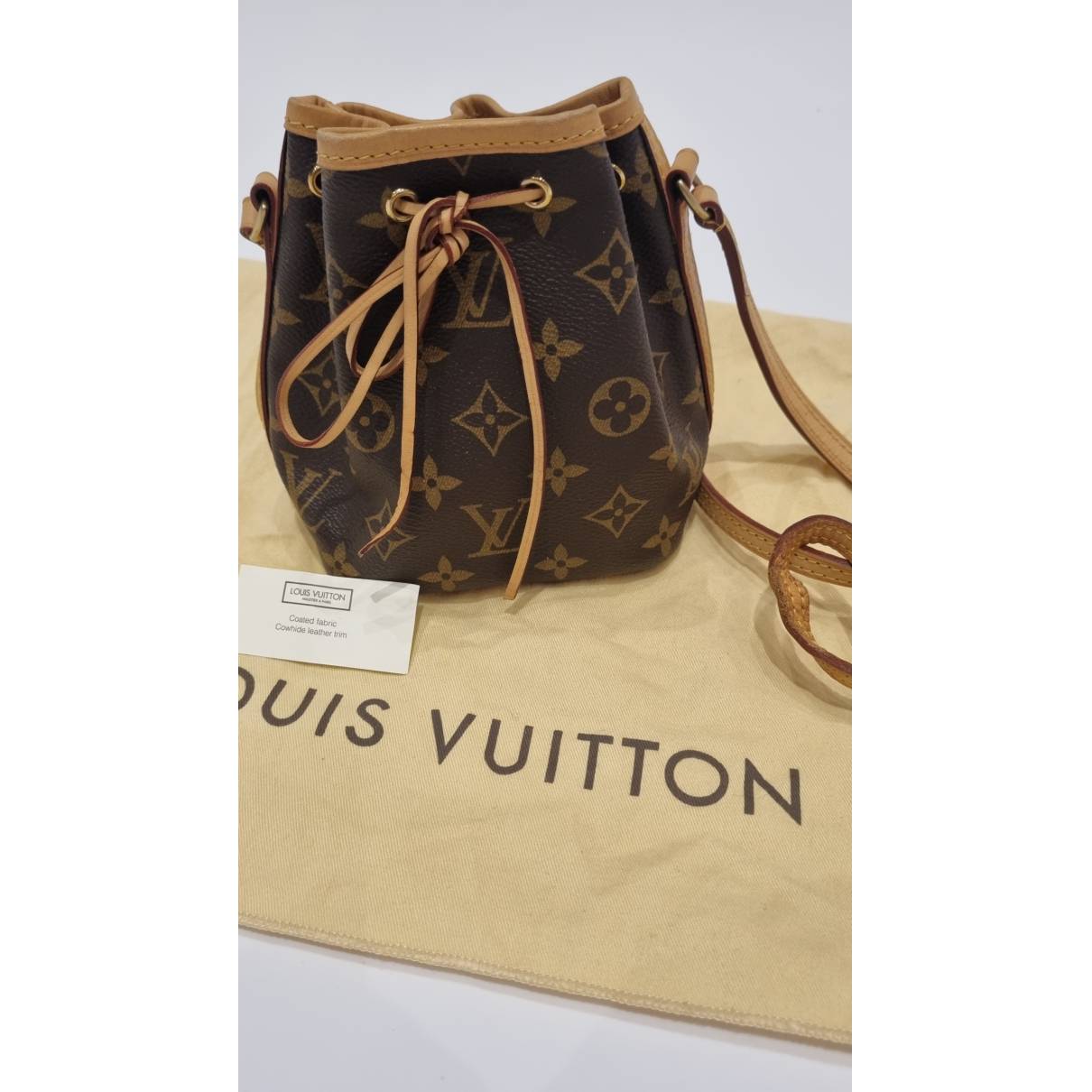 LOUIS VUITTON Nano Noe Mini Shoulder Bag Monogram Leather Brown M41346  670RH118