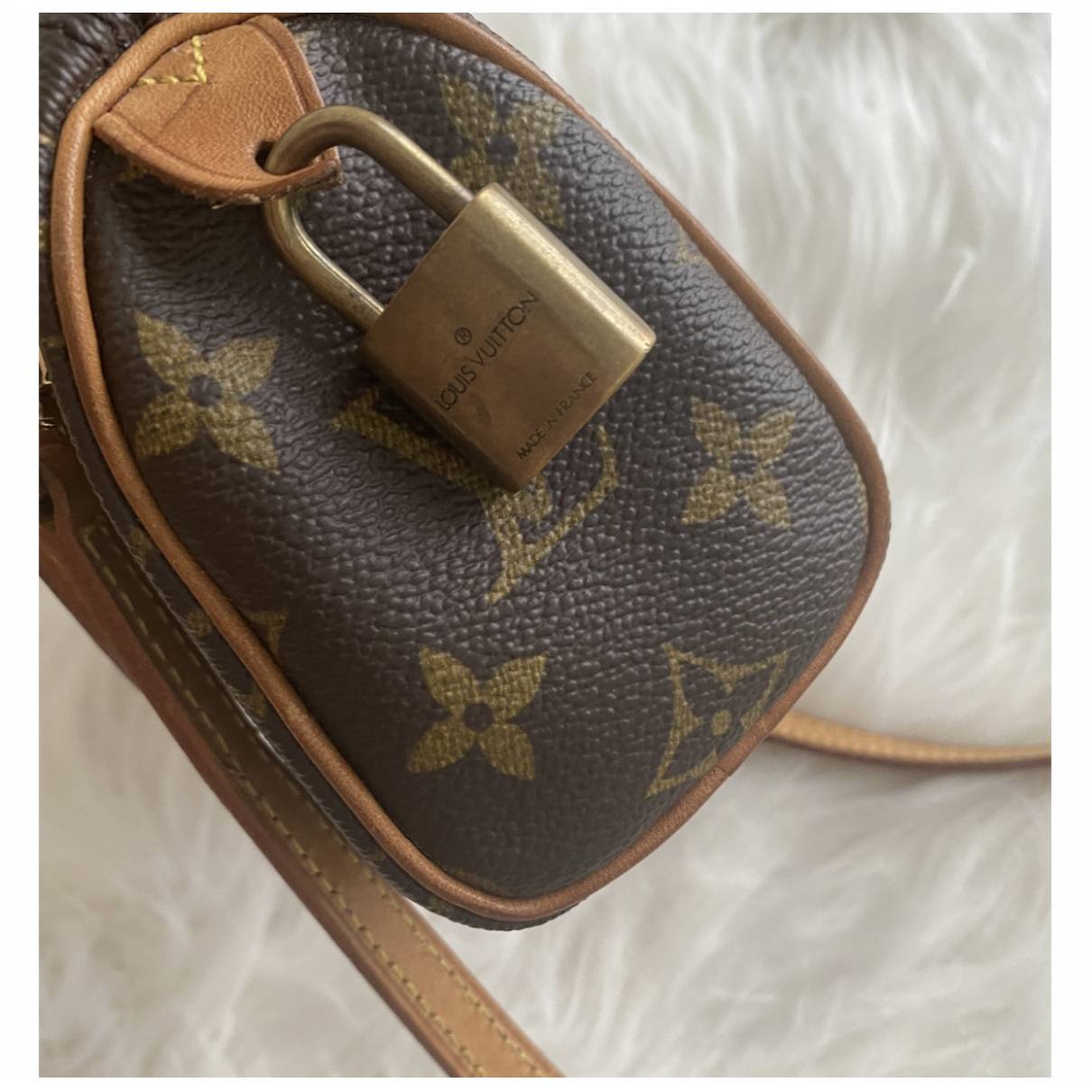 Nano speedy / mini hl leather crossbody bag Louis Vuitton Brown in Leather  - 31061646