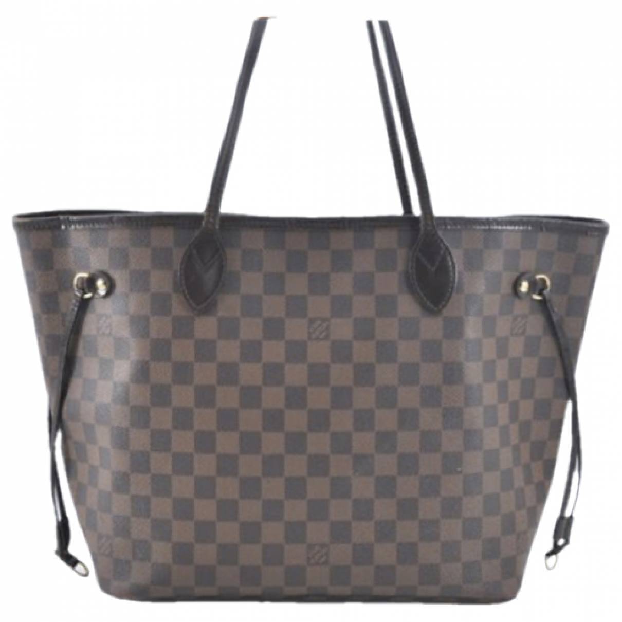Neverfull leather tote Louis Vuitton Brown in Leather - 38000583