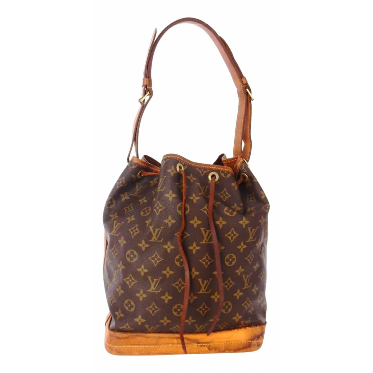 Noé leather handbag Louis Vuitton Brown in Leather - 31348522