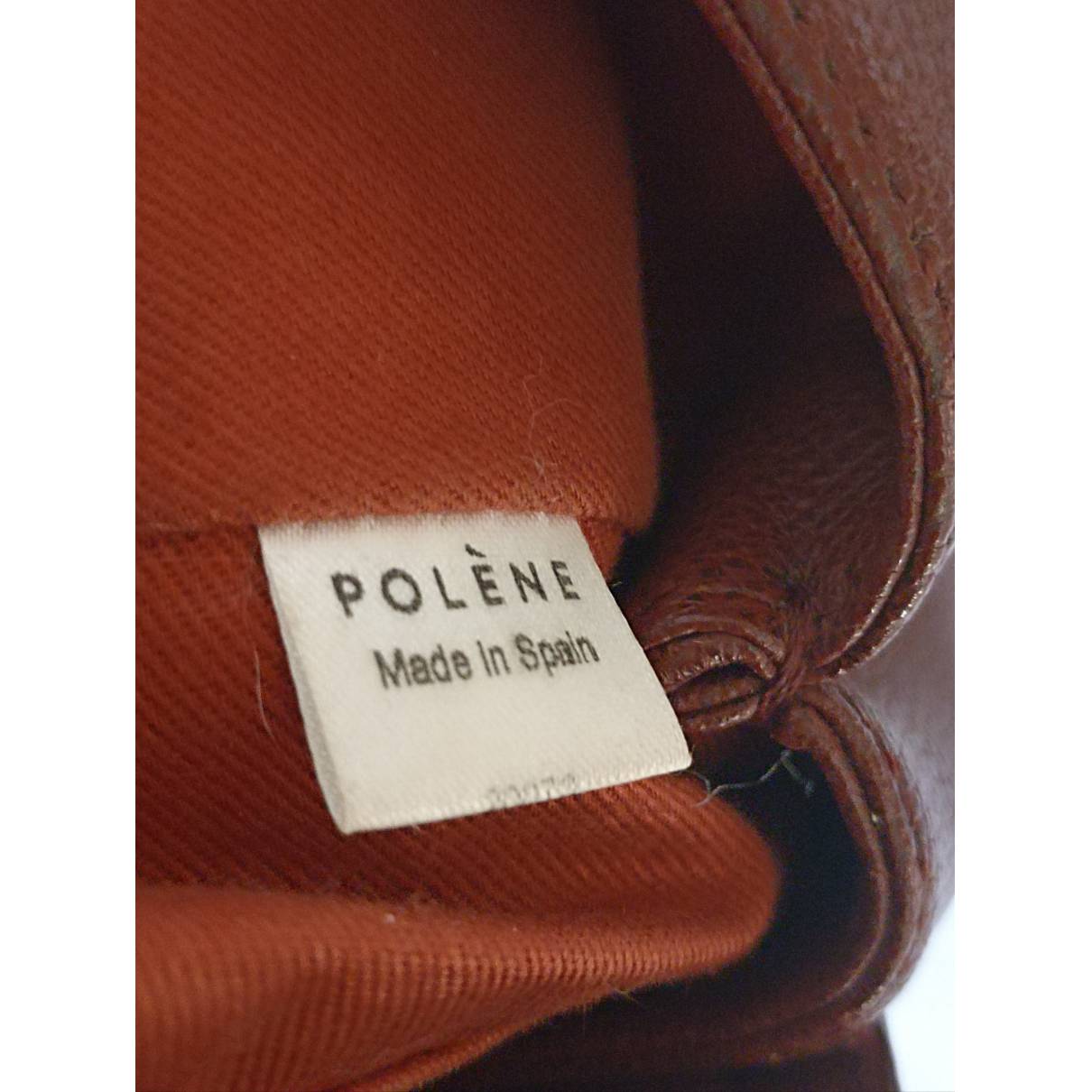 Numéro un nano leather crossbody bag Polene Brown in Leather - 36943701