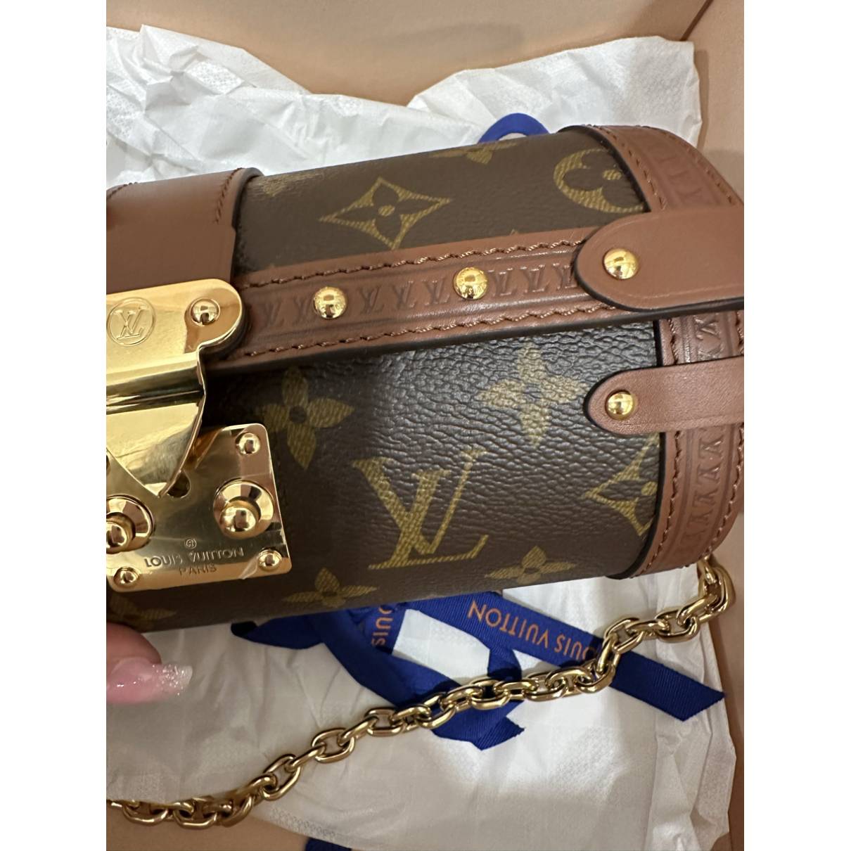 Papillon leather handbag Louis Vuitton Brown in Leather - 25785650
