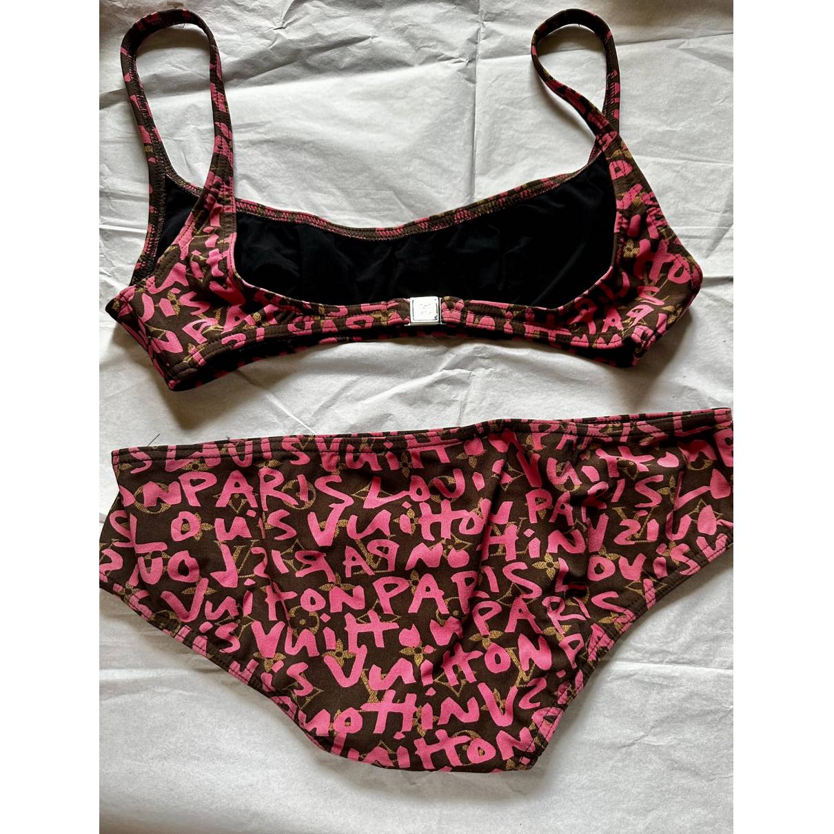 Two-piece swimsuit Louis Vuitton Brown size 38 FR in Lycra - 24244005
