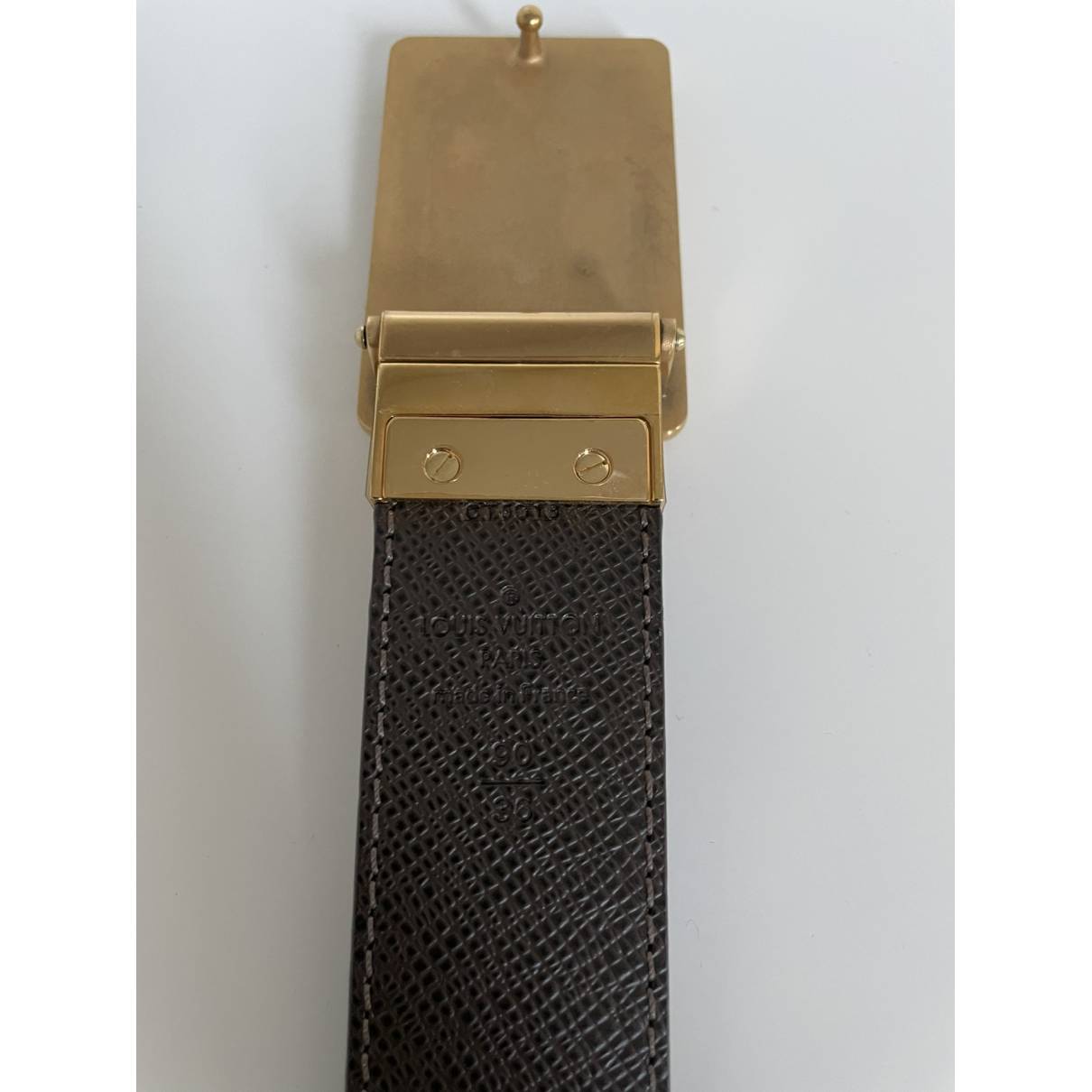 Louis Vuitton - Authenticated Belt - Metal Brown for Men, Very Good Condition