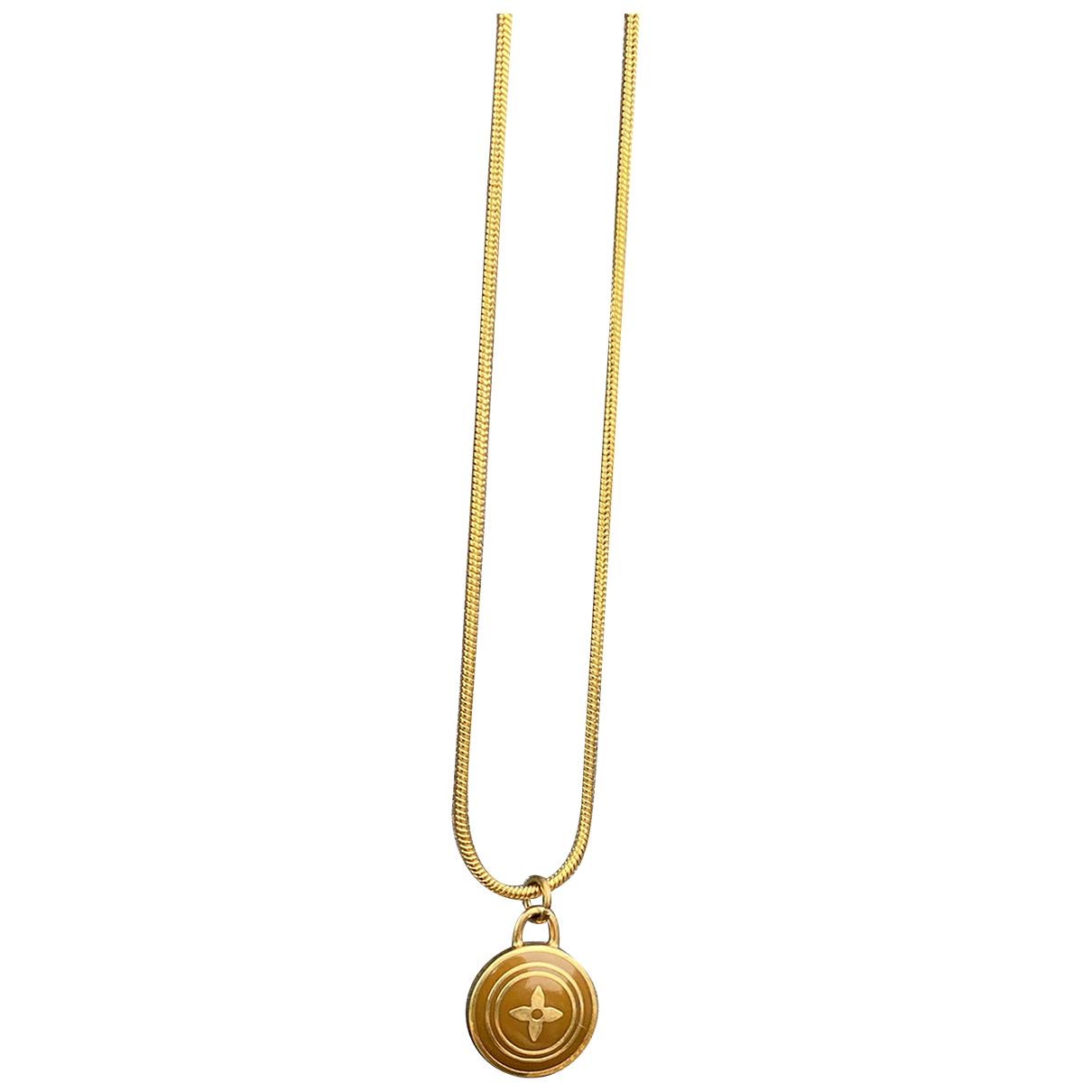 Monogram necklace Louis Vuitton Brown in Metal - 29623915