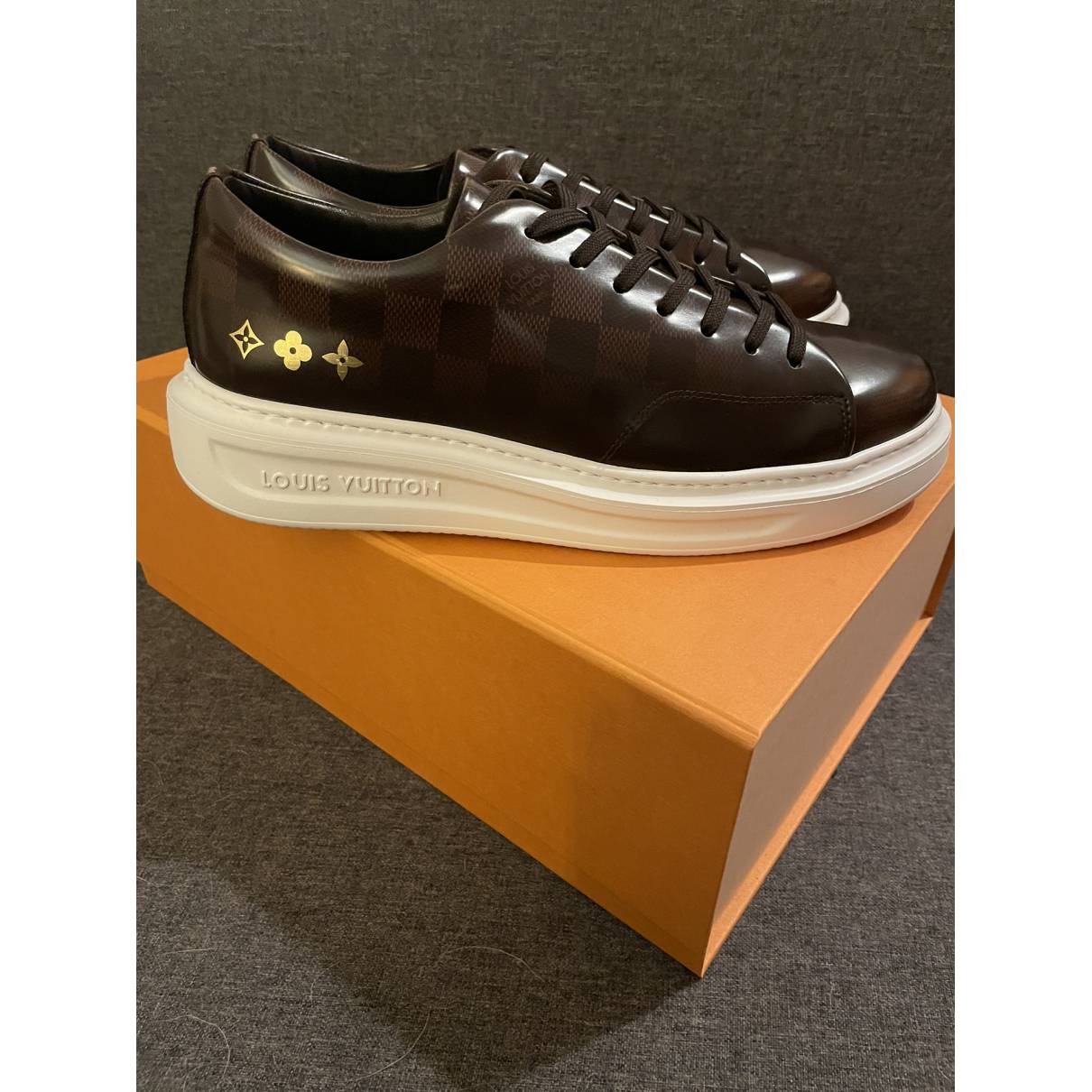 Beverly hills low trainers Louis Vuitton Brown size 40.5 EU in Other -  29323234