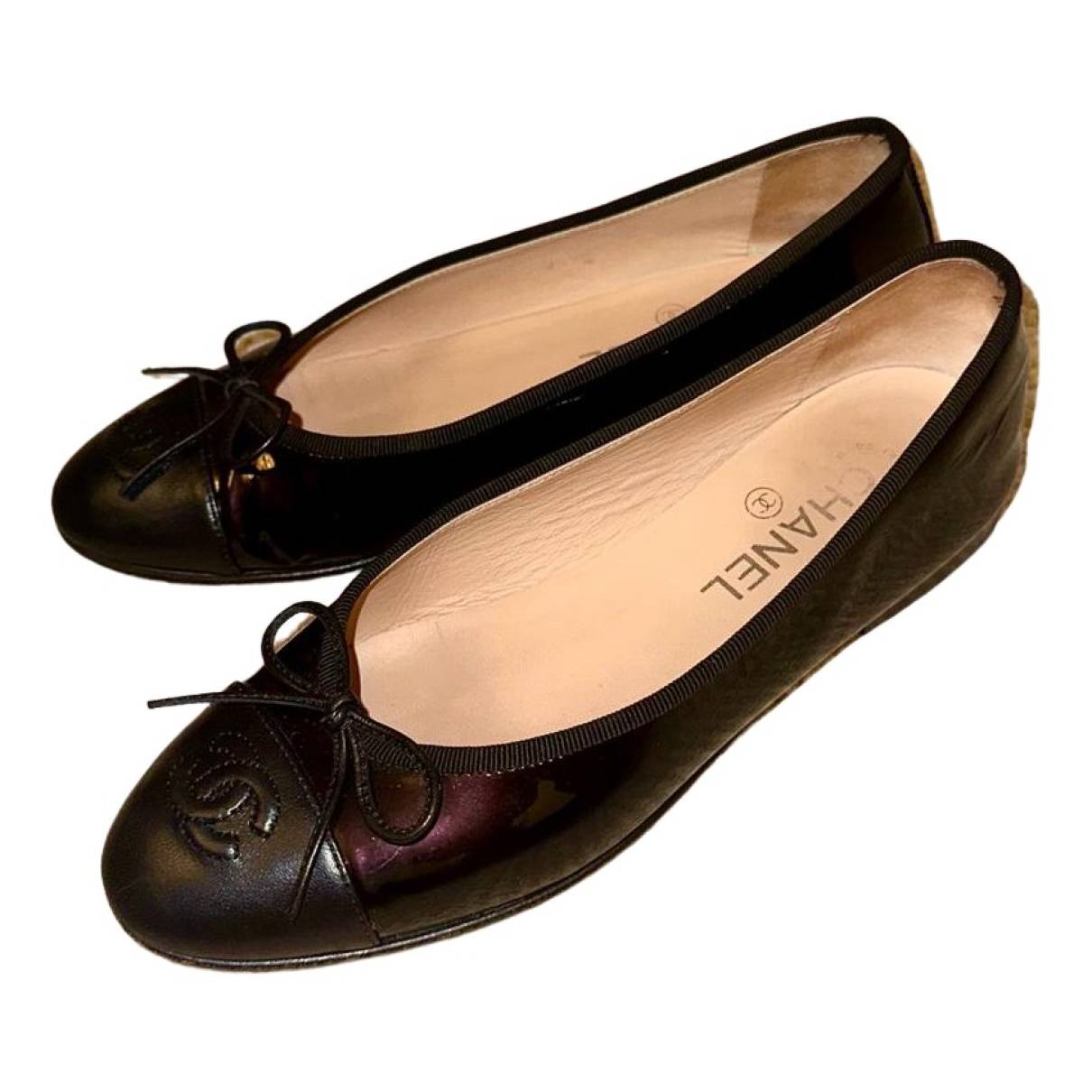 Chanel - Authenticated Ballet Flats - Patent Leather Brown Plain for Women, Very Good Condition