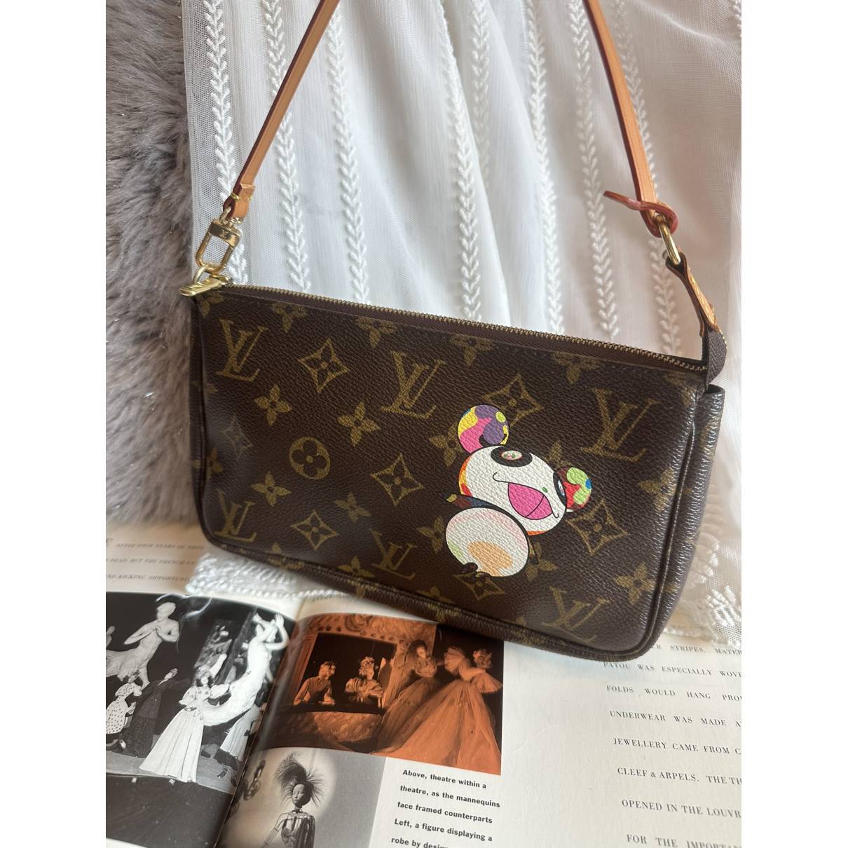 Pochette accessoire handbag Louis Vuitton Brown in Polyester - 30730699