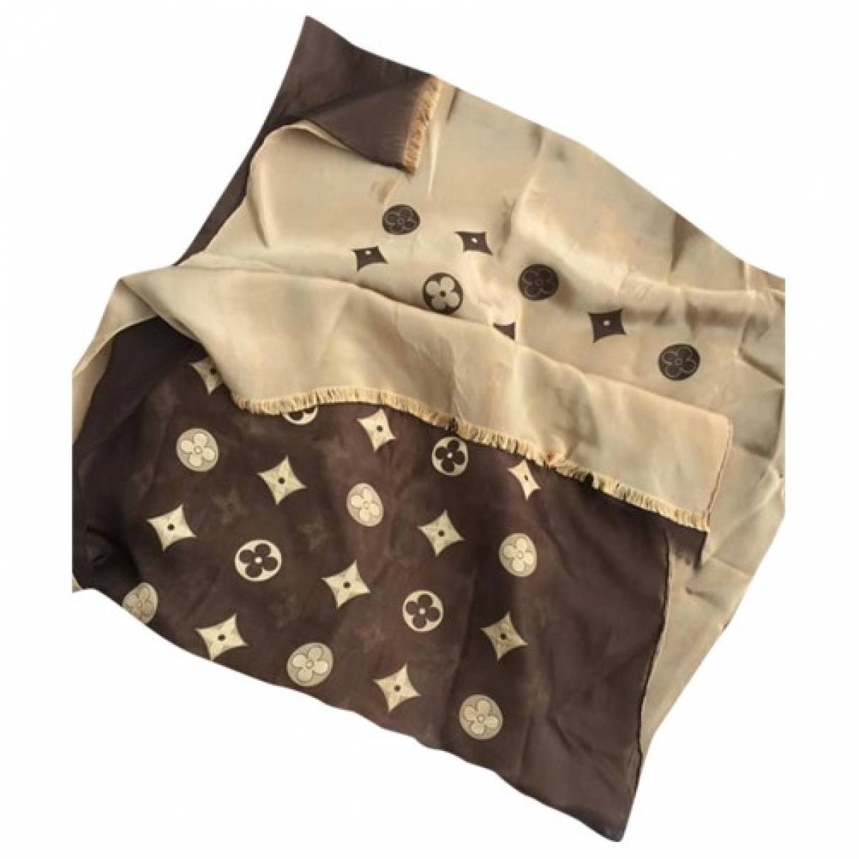 Silk scarf Louis Vuitton Brown in Silk - 13517338