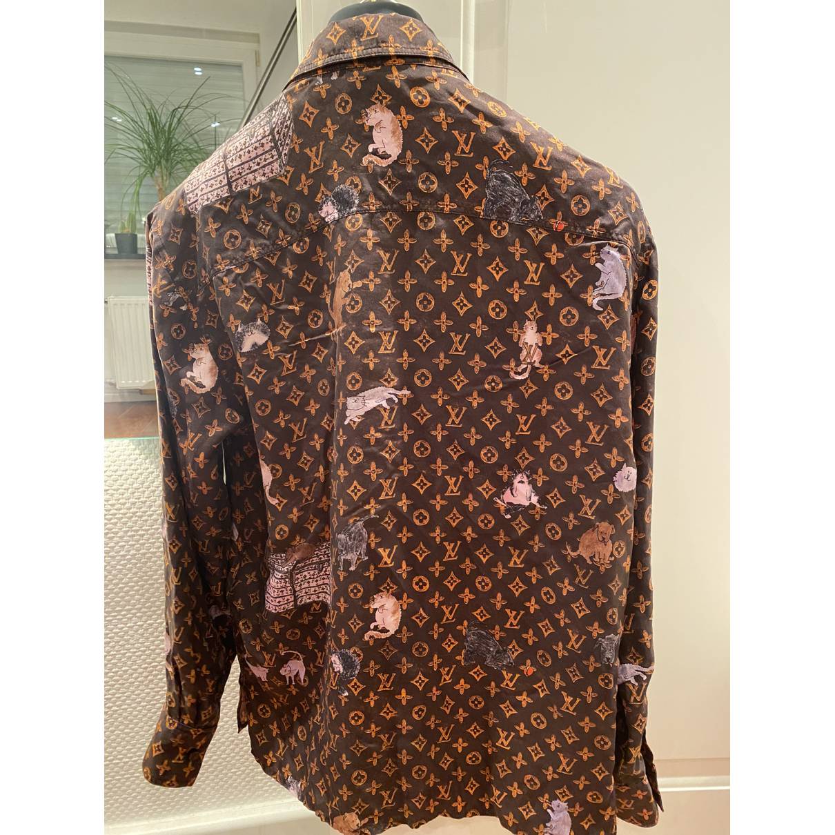 LOUIS VUITTON X Grace Coddington Catogram Silk Shirt Size 40 New With Tags