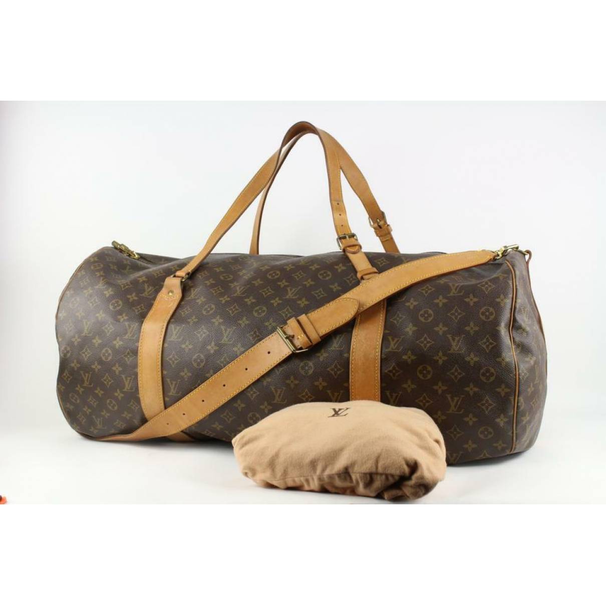 24h bag Louis Vuitton Brown in Suede - 32688252