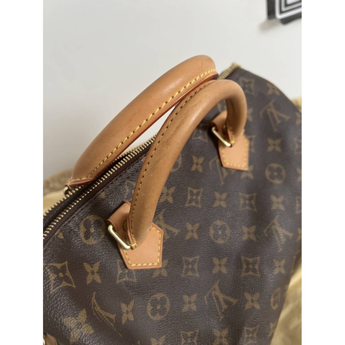 Louis Vuitton - Authenticated Speedy Handbag - Tweed Brown for Women, Never Worn