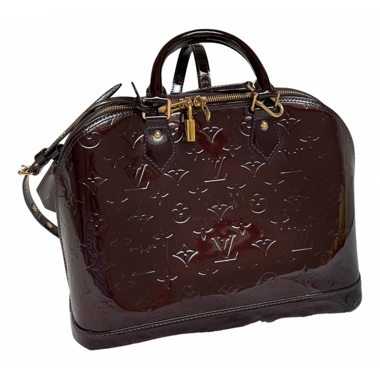 Louis Vuitton Burgundy Alma Handbag