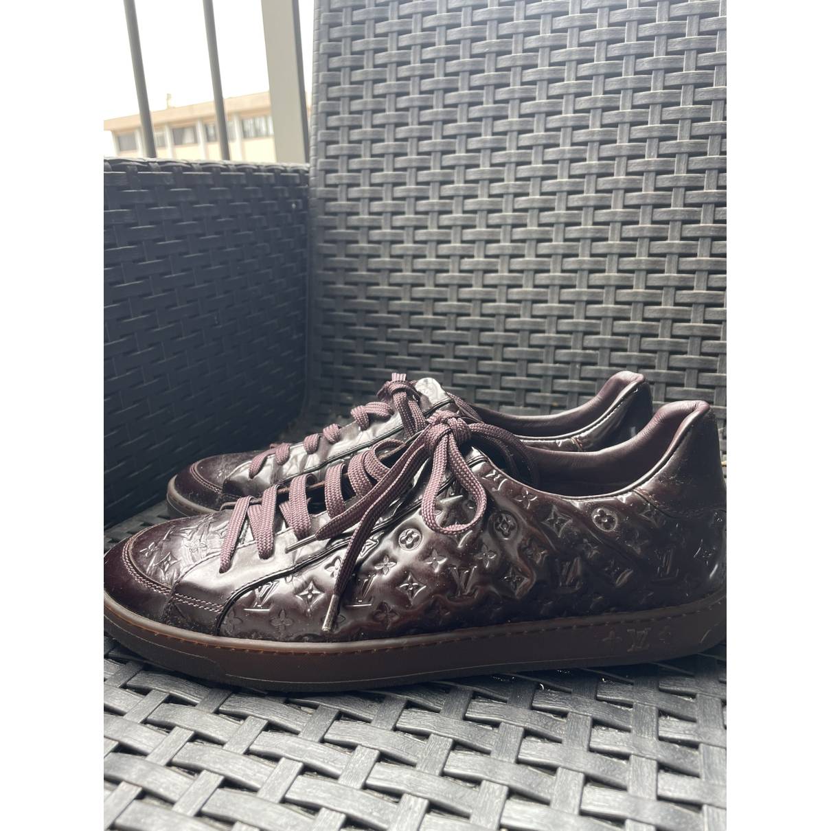 Louis Vuitton - Authenticated FRONTROW Trainer - Leather Burgundy for Women, Very Good Condition