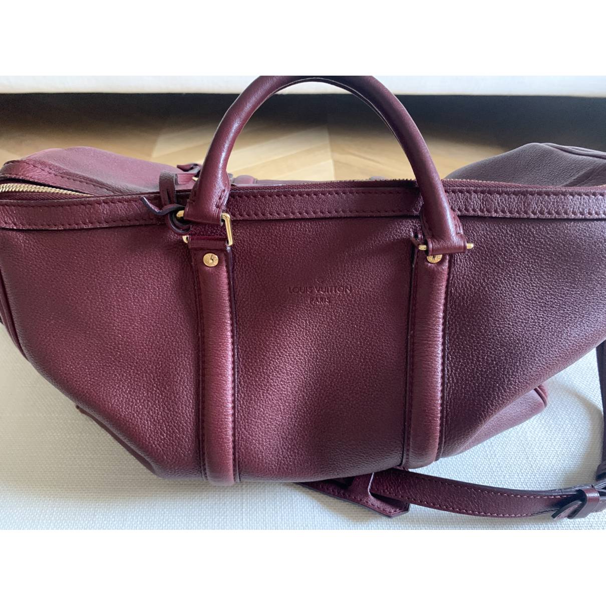 Louis Vuitton - Authenticated Sofia Coppola Handbag - Leather Burgundy Plain For Woman, Very Good Condition
