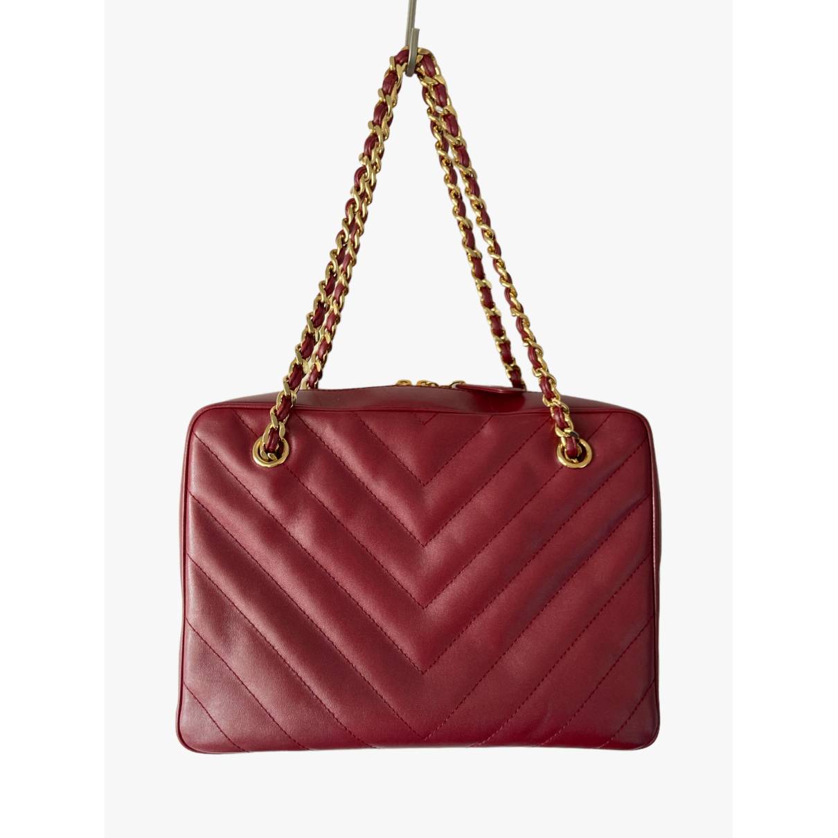 Trendy cc leather handbag Chanel Burgundy in Leather - 29204974