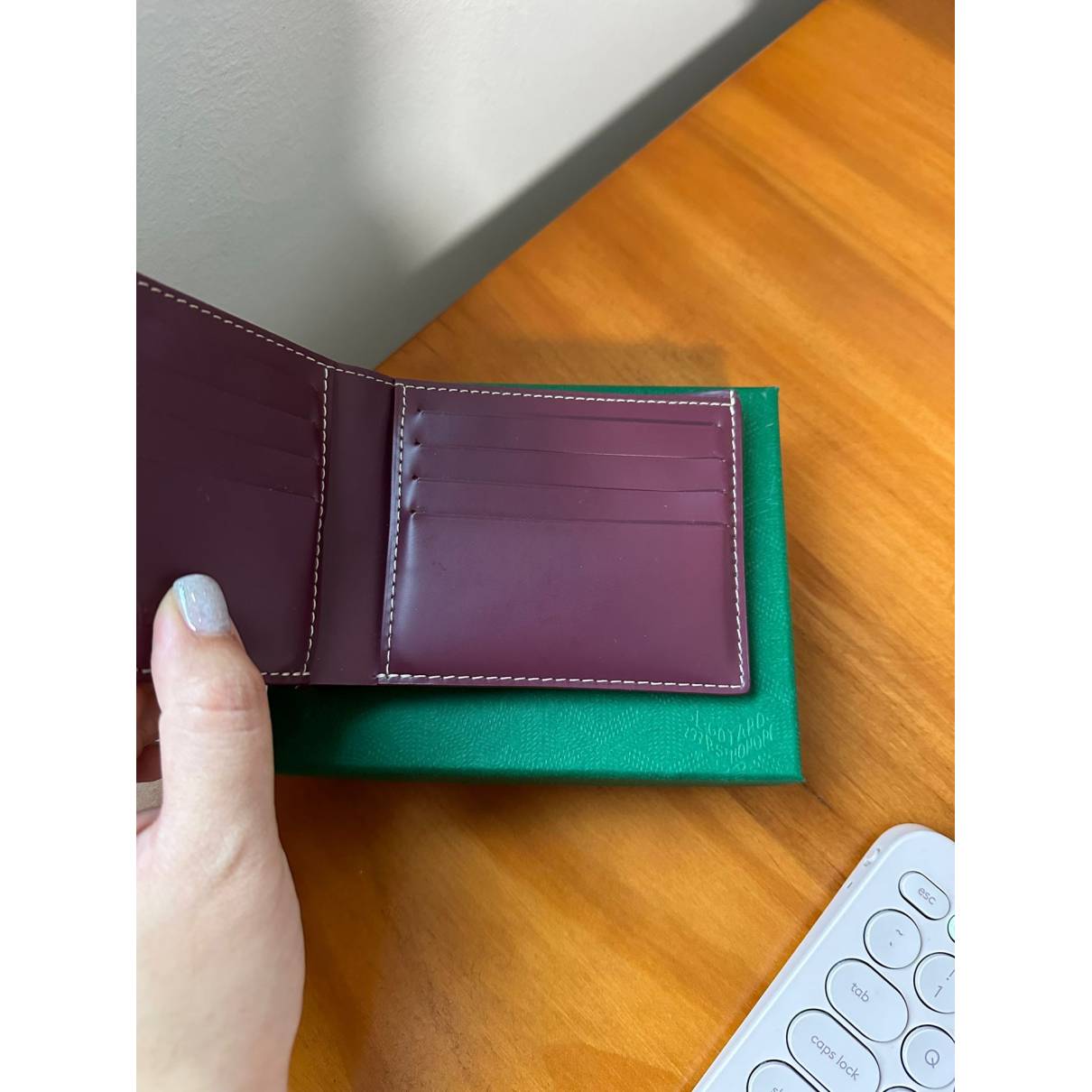 Leather wallet Goyard Blue in Leather - 36959028