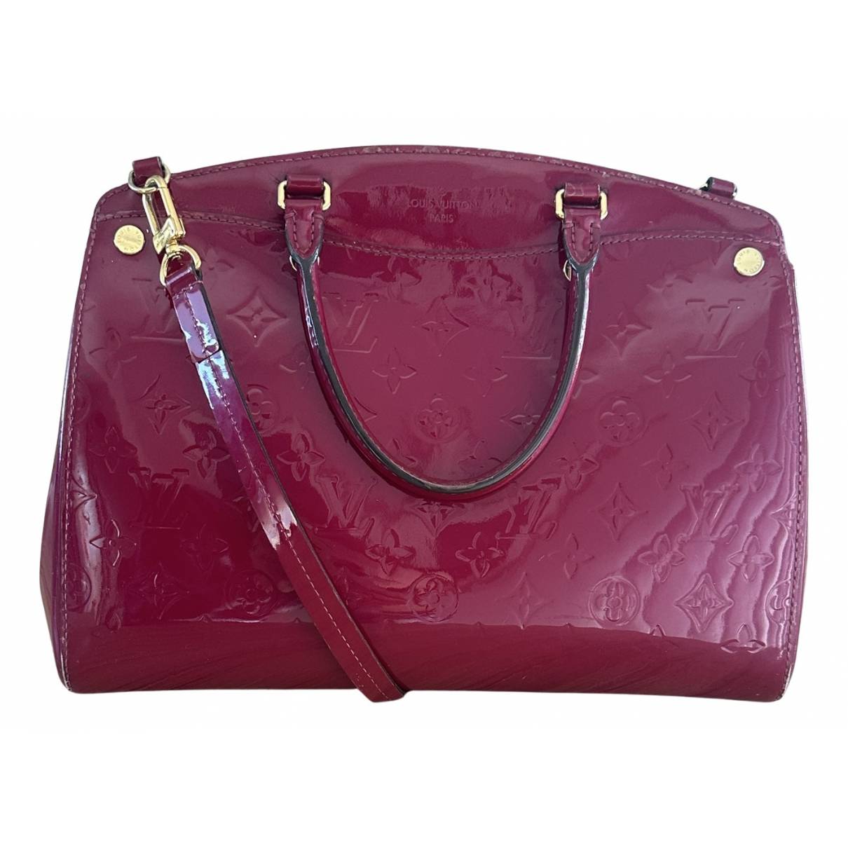 Bréa patent leather handbag Louis Vuitton Burgundy in Patent leather -  30818701