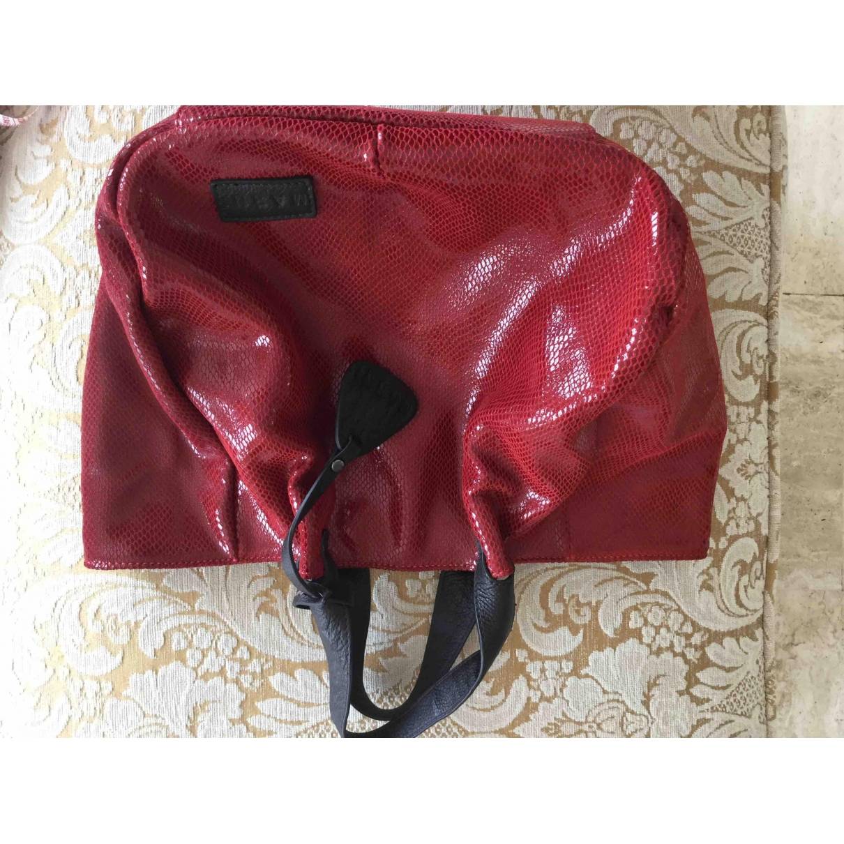 Patent leather handbag Marni Burgundy in Patent leather - 7580558