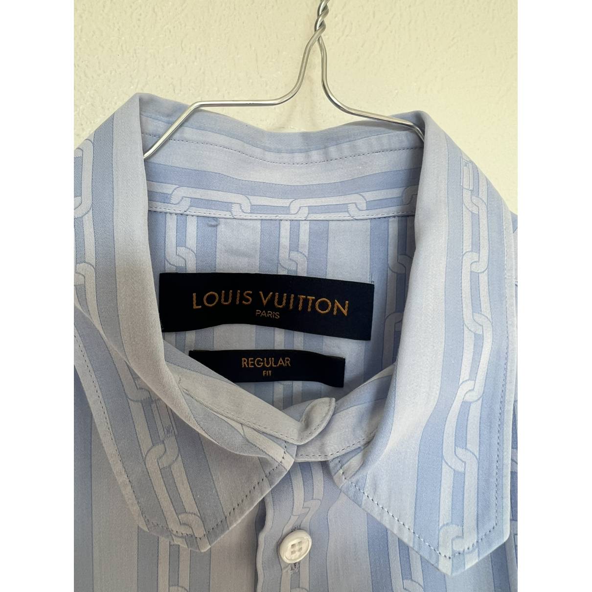 Camisas Louis vuitton Azul talla M International de en Algodón - 33955926