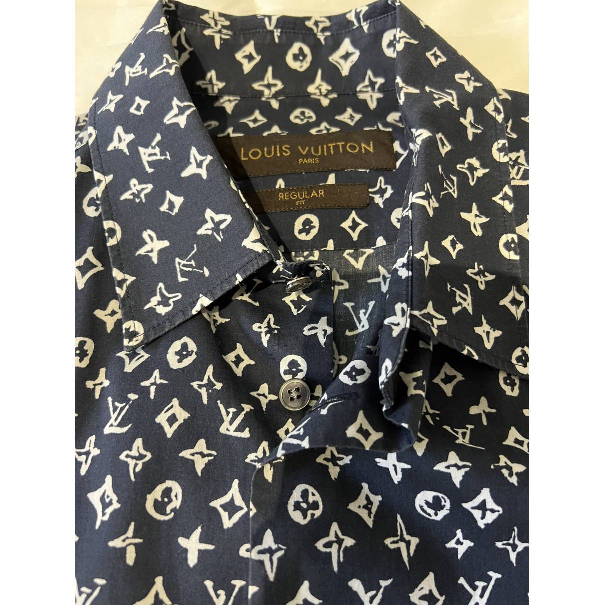 Camisas Louis vuitton Marino talla M International de en Algodón - 27860389