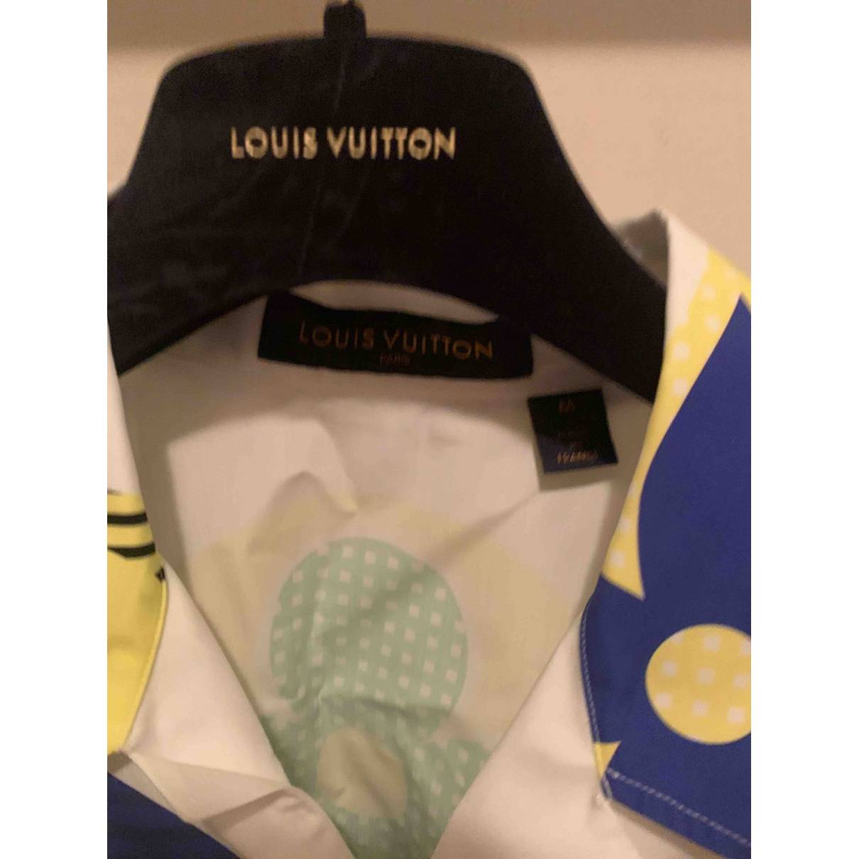 Chemise Louis Vuitton Bleu taille S International en Coton - 26762308