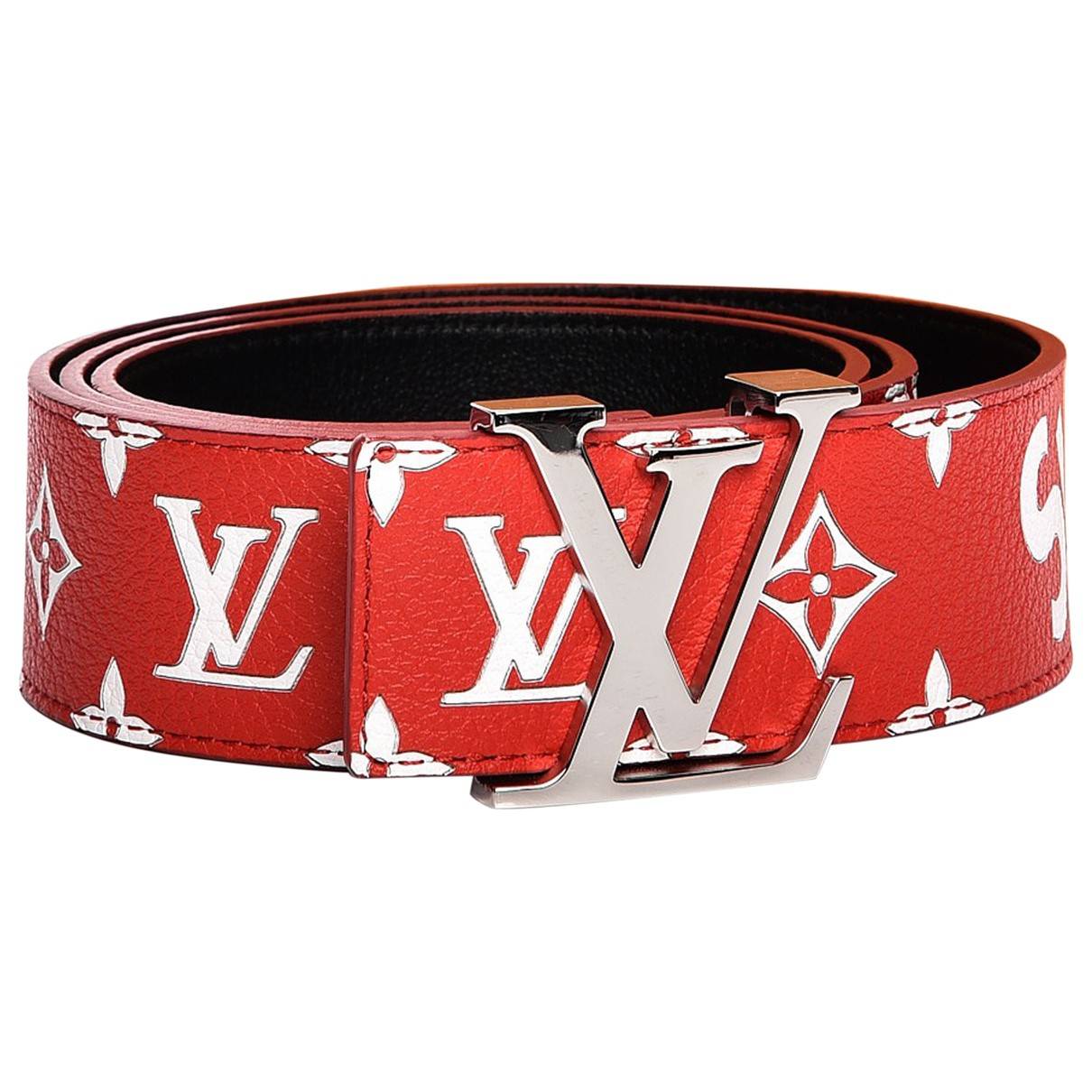 Cinturones Louis vuitton x supreme Rojo talla 90 cm de en Cuero