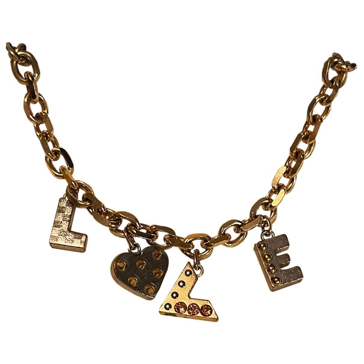 Louis Vuitton Fall in Love Gold Tone Necklace Louis Vuitton