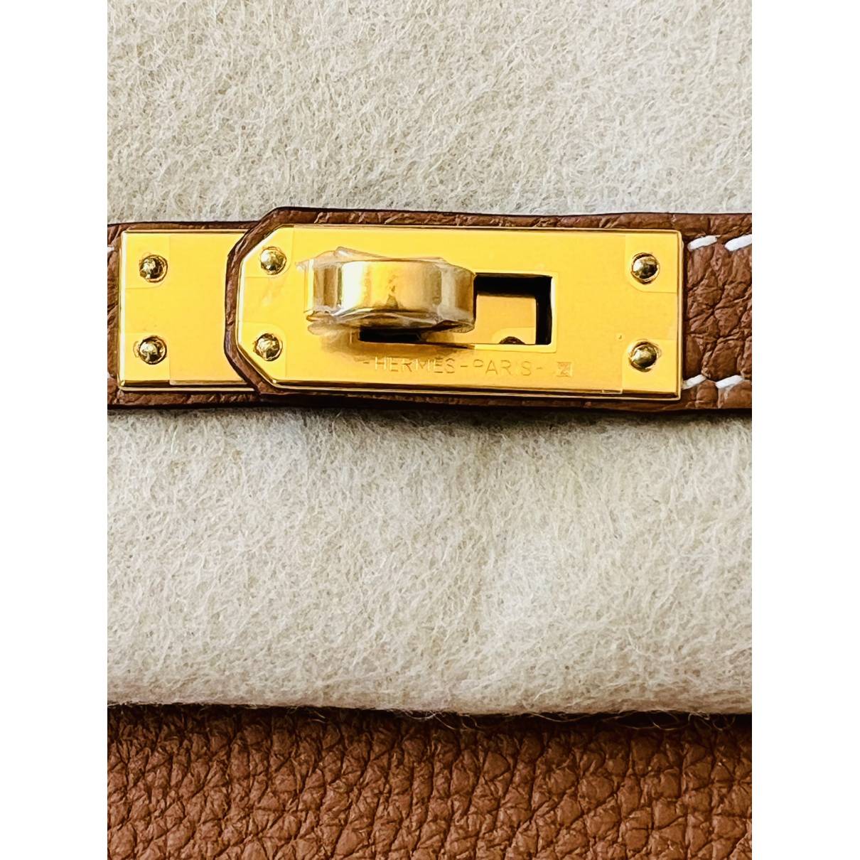 Hermès - Authenticated Birkin 25 Handbag - Leather Gold Plain For Woman, Never Worn