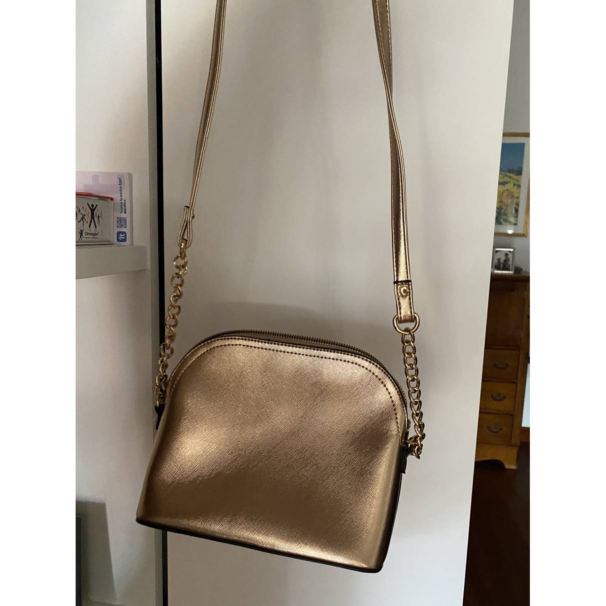 Steve Madden - Authenticated Handbag - Leather Gold Plain for Women, Very Good Condition