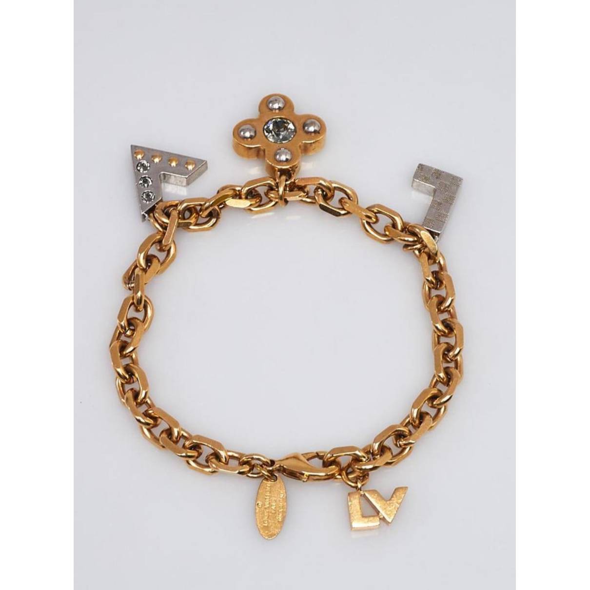 Louis Vuitton - Authenticated L to V Bracelet - Metal Gold for Women, Very Good Condition