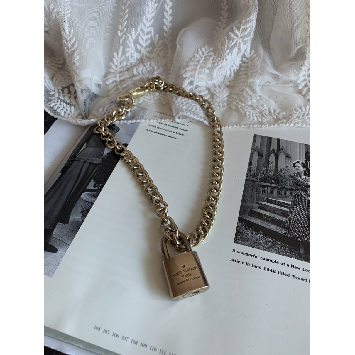 vuitton gold chain necklace