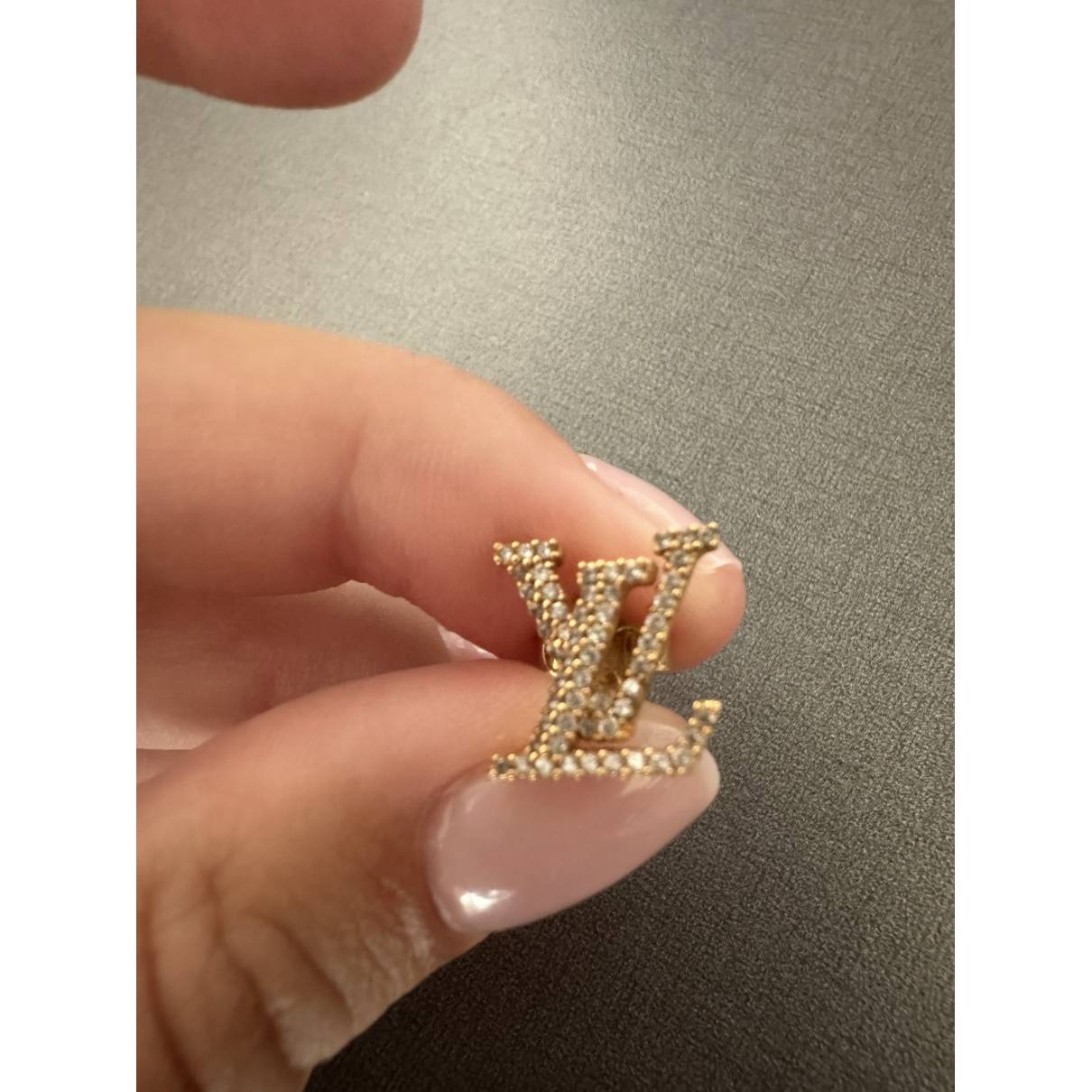 initial louis vuitton earrings for women lv logo
