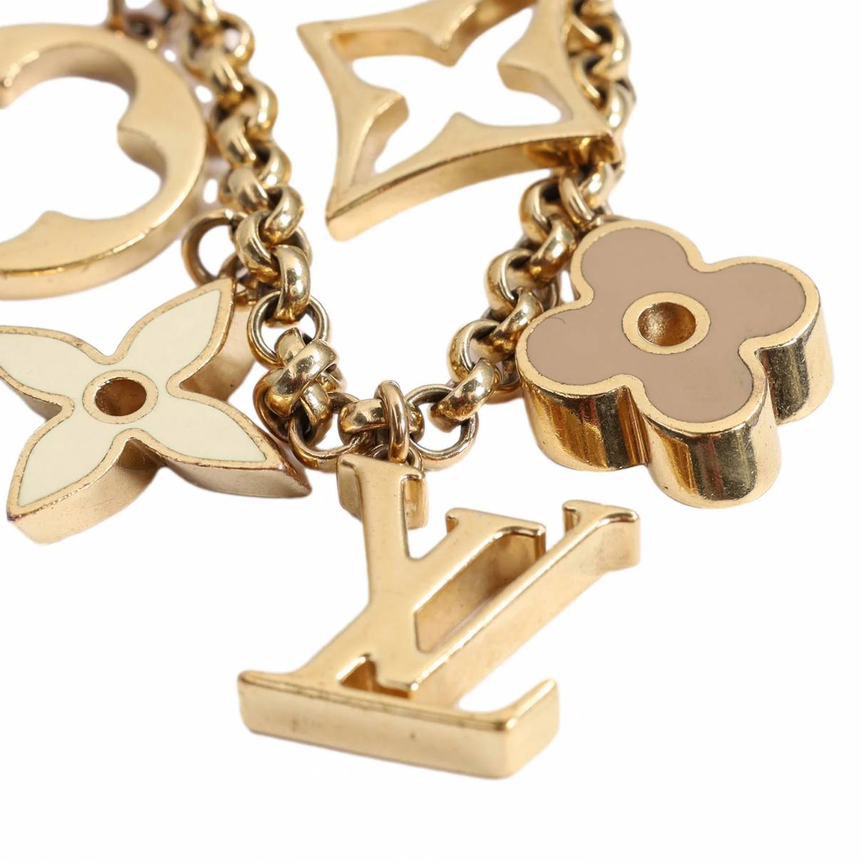LOUIS VUITTON Monogram Spring Street Bag Charm Key Holder Gold