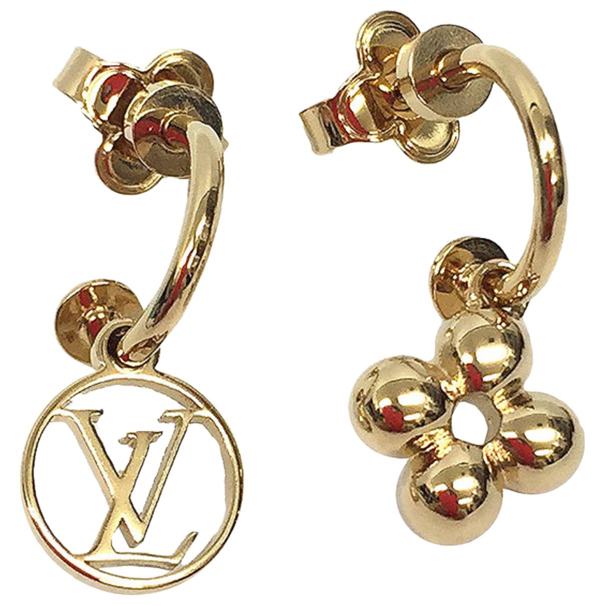 Monogram earrings Louis Vuitton Gold in Metal - 32561331